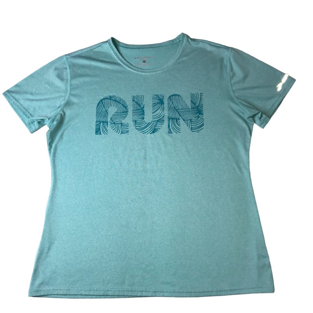 BROOKS Running RUN Shirt Light Seafoam Green.  Size Women's Large.